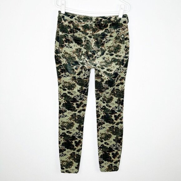 Anthropologie Pilcro High Rise Skinny Corduroy Pants Womens Size 28 Ankle Camo - Picture 7 of 11